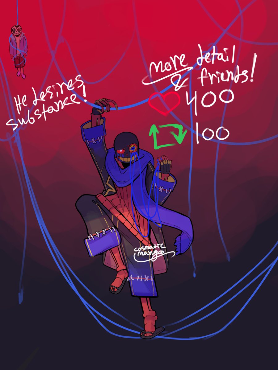 CosmaticMango's tweet photo. HE IS NO LONGER STIFFLY POSED AND HAS A FRIEND, but he can have MORE!!! 
#error #error_sans #sans #undertale #detail_game https://t.co/DtLRR2cOrp