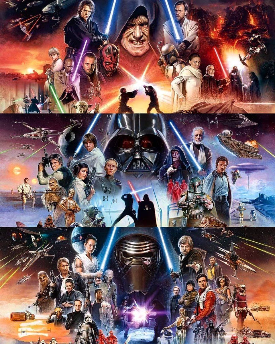 If you can't see great things in all #StarWars trilogies, don't talk. Your opinion is bullshit.
#PrequelTrilogy #OriginalTrilogy #SequelTrilogy #ieatitall