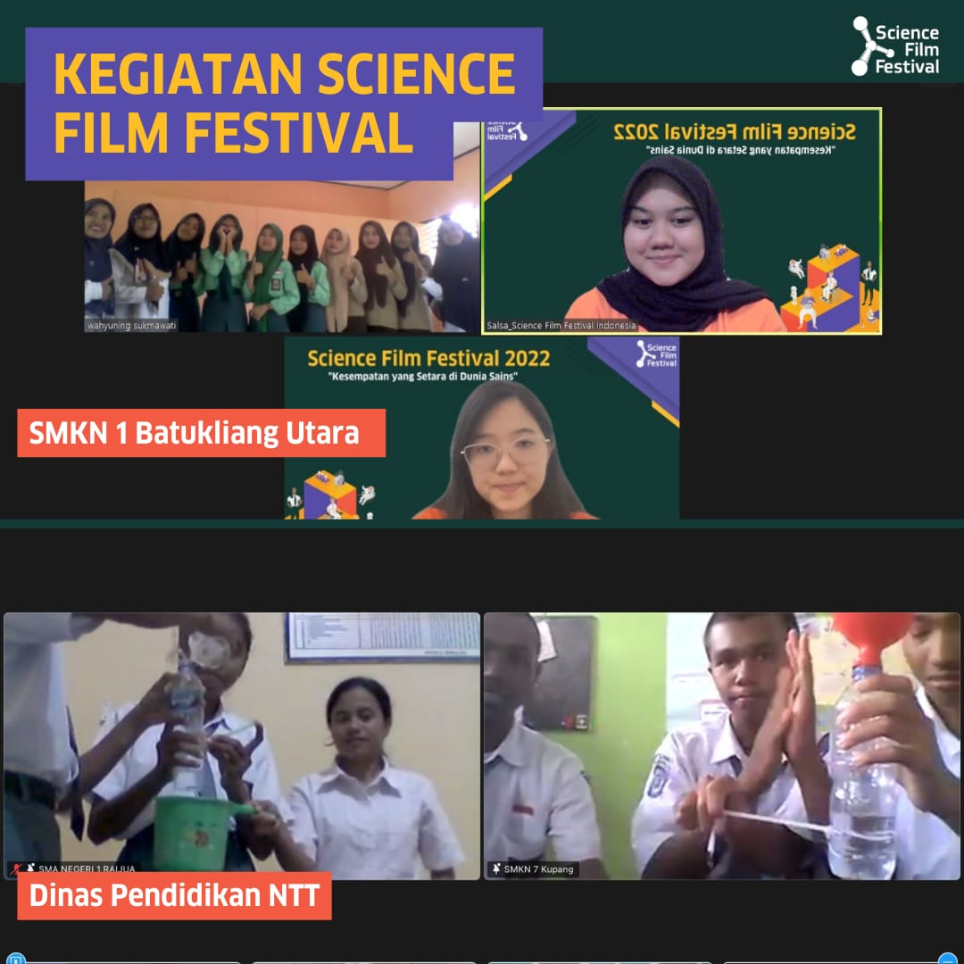 ScienceFilmFest's tweet image. Halo #SahabatSFF
Hari terakhir Science Film Festival Indonesia 2022 diadakan di beberapa sekolah di Indonesia, yaitu Prime One School Medan, SMP Darul Ulum Peterongan Jombang, Dinas Pendidikan NTT, SMPN 1 Pancalang, dan SMKN 1 Batukliang Utara NTB👩‍🔬👨‍🔬
#EqualOpportunitiesInScience