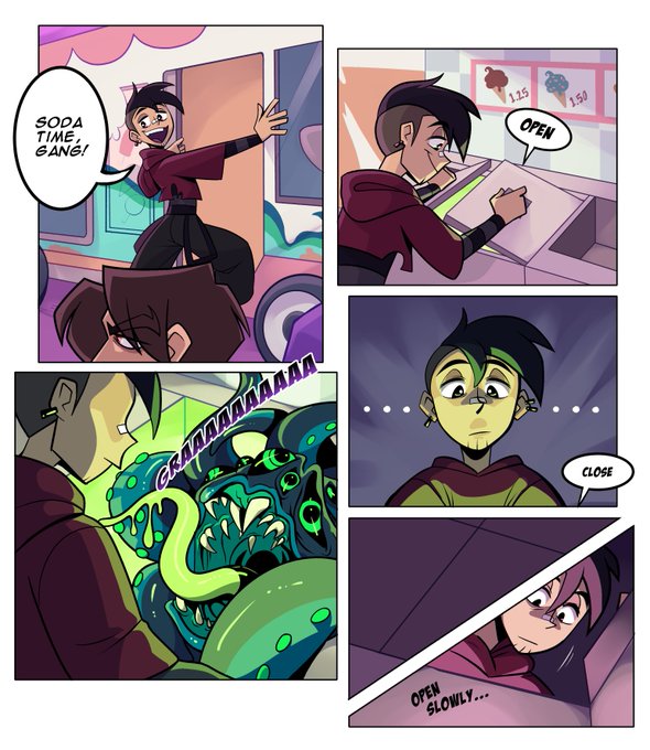 The most Far-Fetched day of the week is here: Friday! In our 11th original comic, Griff discovers that behind every hatch is a new... uh... adventure? 🍦 #FarFetchedShow

Comic drawn by @madelezabeth &amp; colored by @squiderdoodle! 
