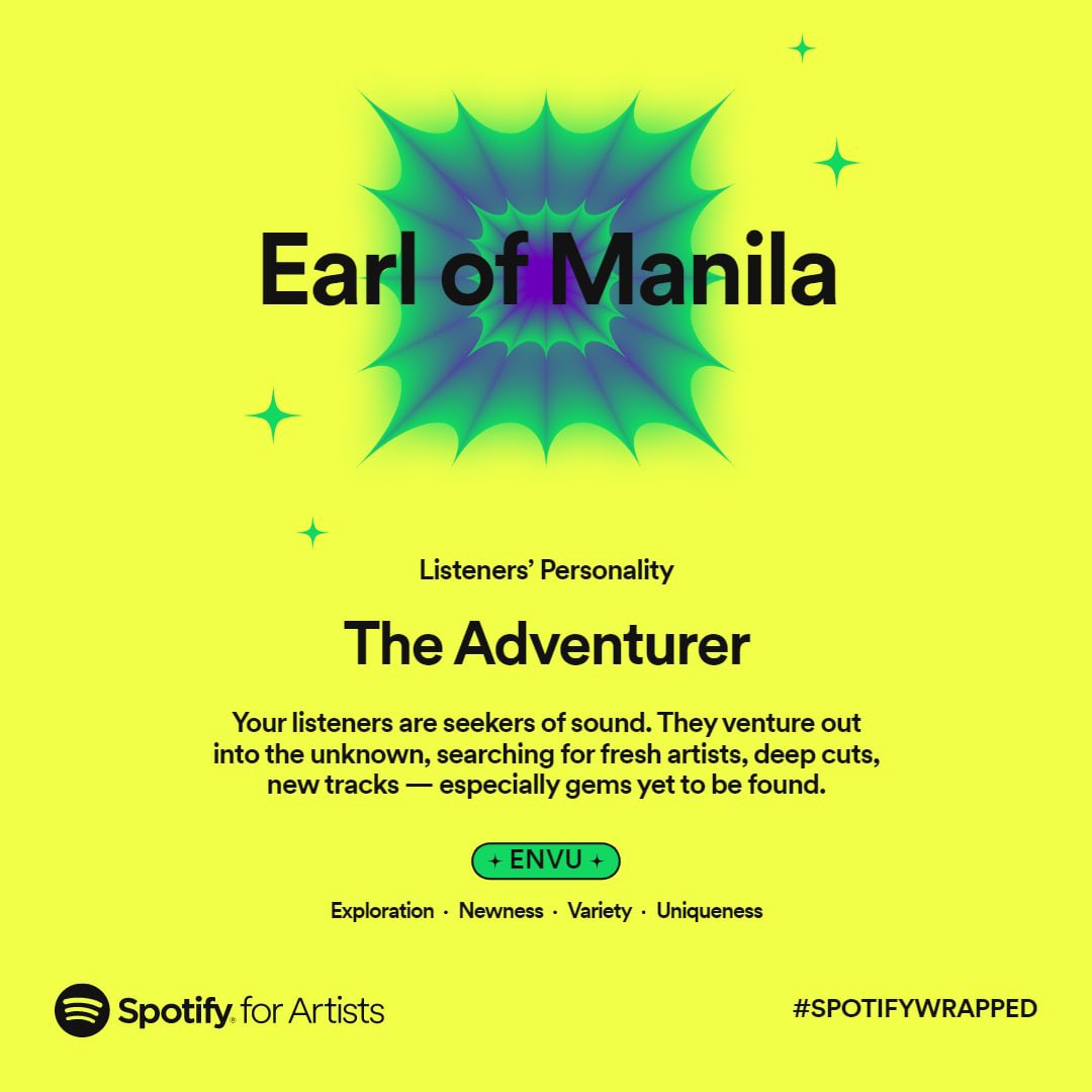earlofmanila's tweet photo. #SpotifyWrapped

Thanks for coming along with me this year. I can’t wait to share the new album!!! ❤️

‘Halo-Halo’ debut album out next week. 🍧 Pre-save: https://t.co/4DBESJjDRW

Album launch RSVP: https://t.co/ZHj3zMaqe6

 @Spotify 
#eomhalohalo #earlofmanila https://t.co/UWXvvMxZkV