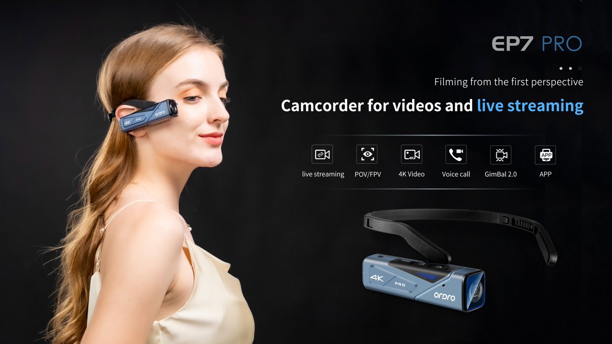 OrdroCo's tweet photo. This is a head-mounted camera, you can shoot video from the first perspective, and a 4K camera that can also make voice calls, it is ORDRO EP7 Pro!
Allows you to call and shoot videos simultaneously, and there is no limit to the distance of the call! https://t.co/8mx7oSv0VC