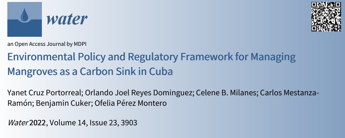 Our new article has been published. Please, check this link👇 mdpi.com/2073-4441/14/2… <a href="/ofeliapm64/">Ofelia Pérez Montero</a> <a href="/investigarCUC/">Investigación CUC</a> <a href="/UOCuba/">Universidad de Oriente</a> <a href="/promotores_ods/">Red Internacional de Promotores ODS</a> <a href="/PromotoresODSco/">Promotores ODS COLOMBIA</a> <a href="/RProplayas/">Red PROPLAYAS</a> <a href="/OwsdColombia/">OWSD Colombia 🇨🇴</a>