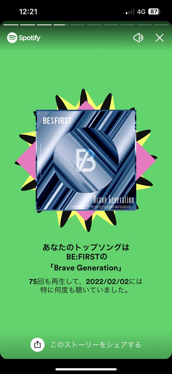 Spotify今年のトップソング、ブレジェネだった
2月2日何があったん私