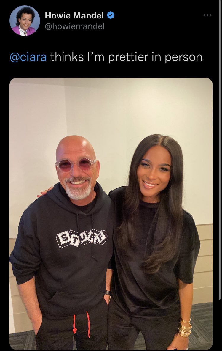 Celebs Love Ciara on Twitter: &amp;quot;Howie Mandel Tweets About Ciara 😂 ️ # ...