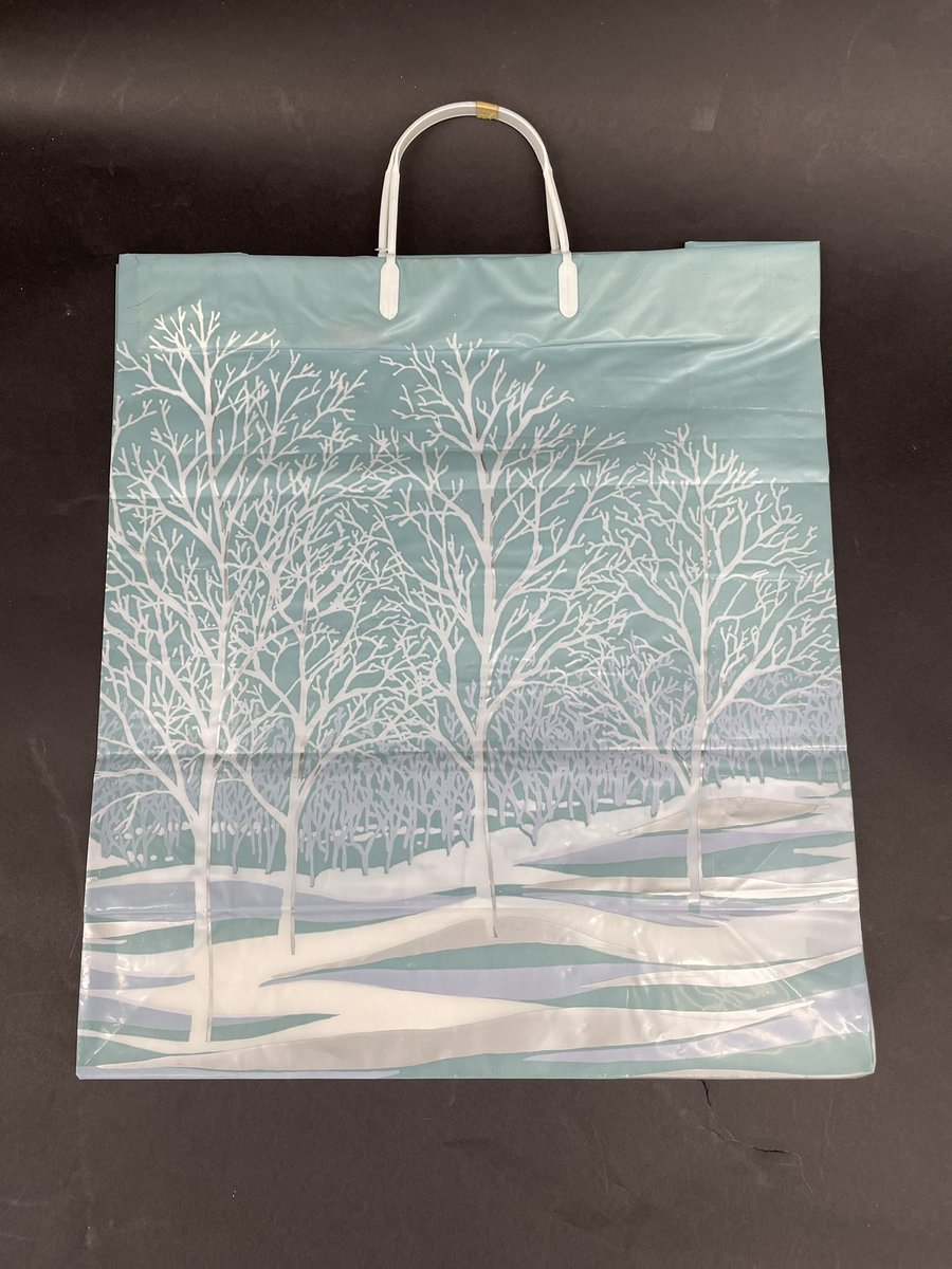 334/365: This beautifully illustrated bag uses shades of turquoise, purple, and white to bring to life a snowy forest scene.