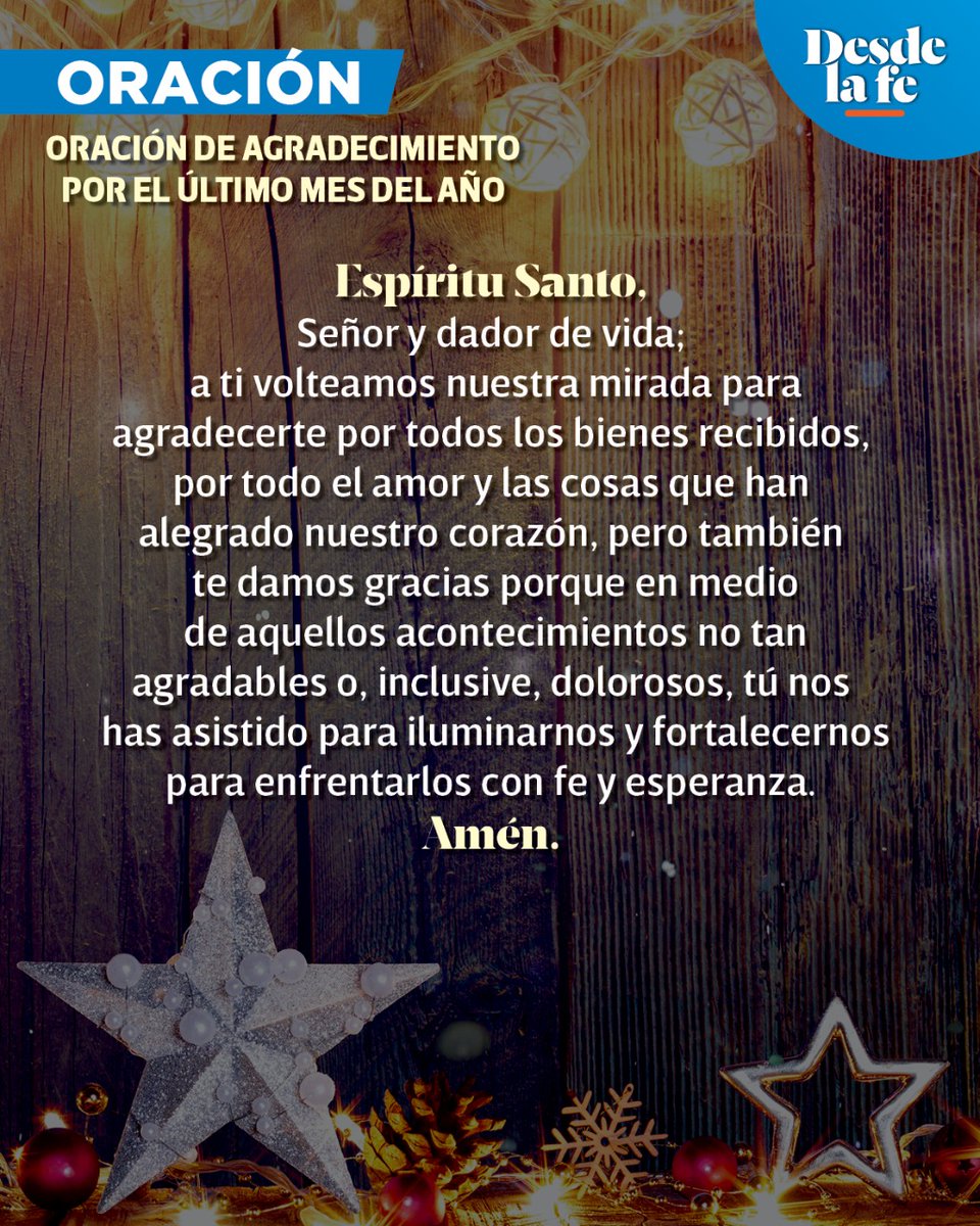 DesdeLaFeMx's tweet photo. Damos gracias a #Dios por el inicio del último mes del año. Pidámosle ser fieles a su voluntad y a su Palabra. 😇🙏 https://t.co/1JPlBDtN3G