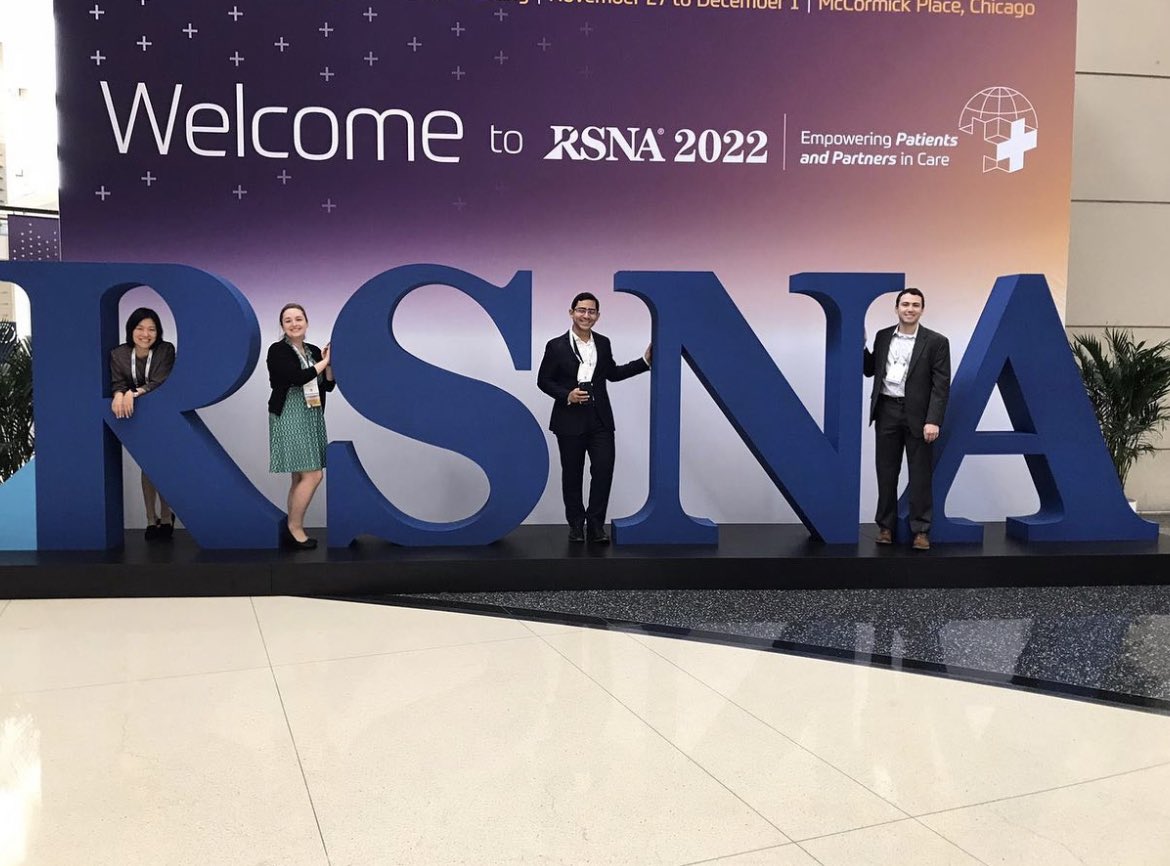 WCMRadRes's tweet photo. Proud of our incredible cornell #radres @RSNA &amp; grateful for our amazing Cornell/Sloan/HSS mentors!!  @MarinaCorinesMD @MichioTayaMD @MoSolimanMD @DrAnnaSophia https://t.co/q9U7MgjPZf