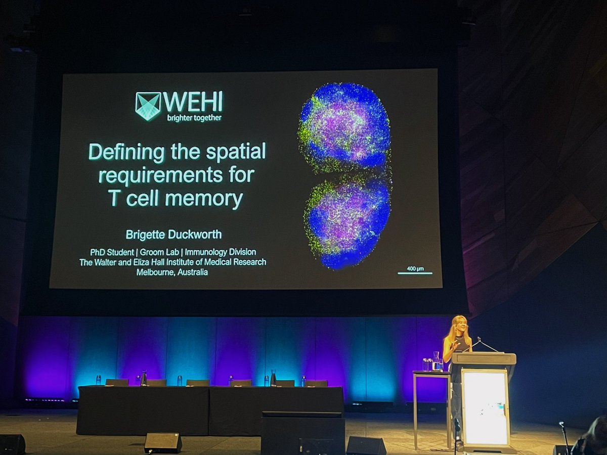 Thank you to <a href="/ASImmunology/">Australian and New Zealand Society for Immunology</a> for the opportunity to present my PhD work on the big stage today in the New Investigator session! ✨ So special to speak alongside <a href="/_amandachen/">Amanda Chen</a> and @habeljen who’ve I’ve been lucky to complete my PhD with in the Parkville Precinct  ✨ #ASI2022MEL