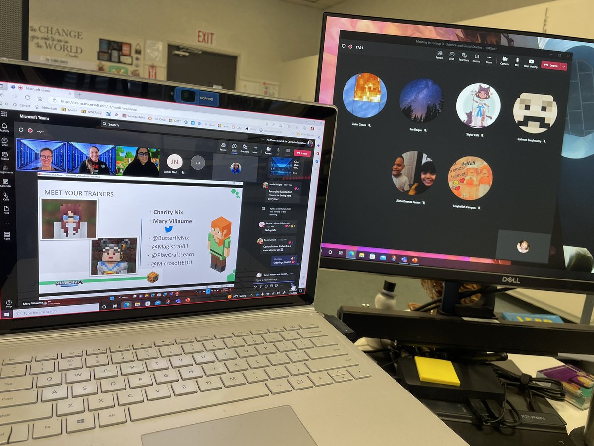 TammyDunbar's tweet photo. Don’t miss #LiveFromNCCE Thursday, 12/1! Delve into #Cloudcraft & @PlayCraftLearn with #MinecraftEDU Mavens & Live Lesson Master Teachers @magistravill & @jamiewrightTIC 4pm Pacific/7pm Eastern - click here to join! https://t.co/PzRk7IK4BW #IAmNCCE #MIEExpert @NCCE_EdTech https://t.co/1sensZLI6F