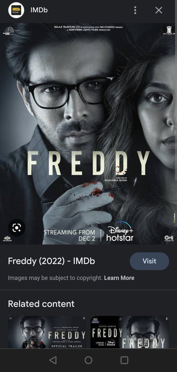 TriptiA45997349's tweet photo. Ready for Freddy??😍😍 Releasing tomorrow on Disney Hotstar 💐💐 Congratulations to the entire team of Freddy 🤗🤗 https://t.co/BwftZGz58v