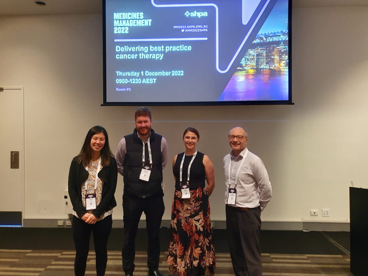 <a href="/the_shpa/"><a href="/the_shpa/">@the_shpa</a></a> Great session today by the @the_shpa Oncology/Haematology Leadership Committee! Little but biased because I presented but great job guys Hayley Vasileff, <a href="/Uee1/">Johnny C</a> <a href="/Amanda_Tey/">Amanda Tey</a> !