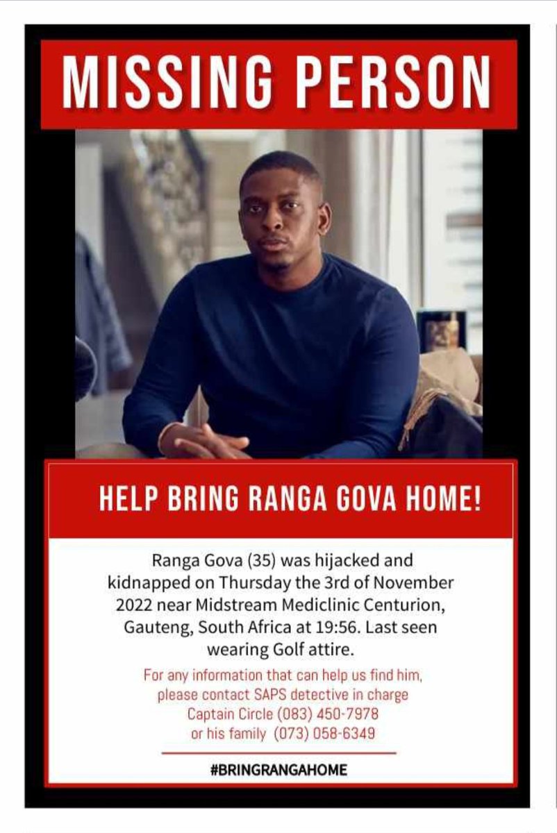 I_AM_LELO26's tweet photo. So we must carry on as #RangaGova never existed? What is this world we are living in really? Can you really just take a person and it ends there? 💔 Yho! Almost a month later..

#bringRangahome #MissingPerson https://t.co/qyhfmlt3VI
