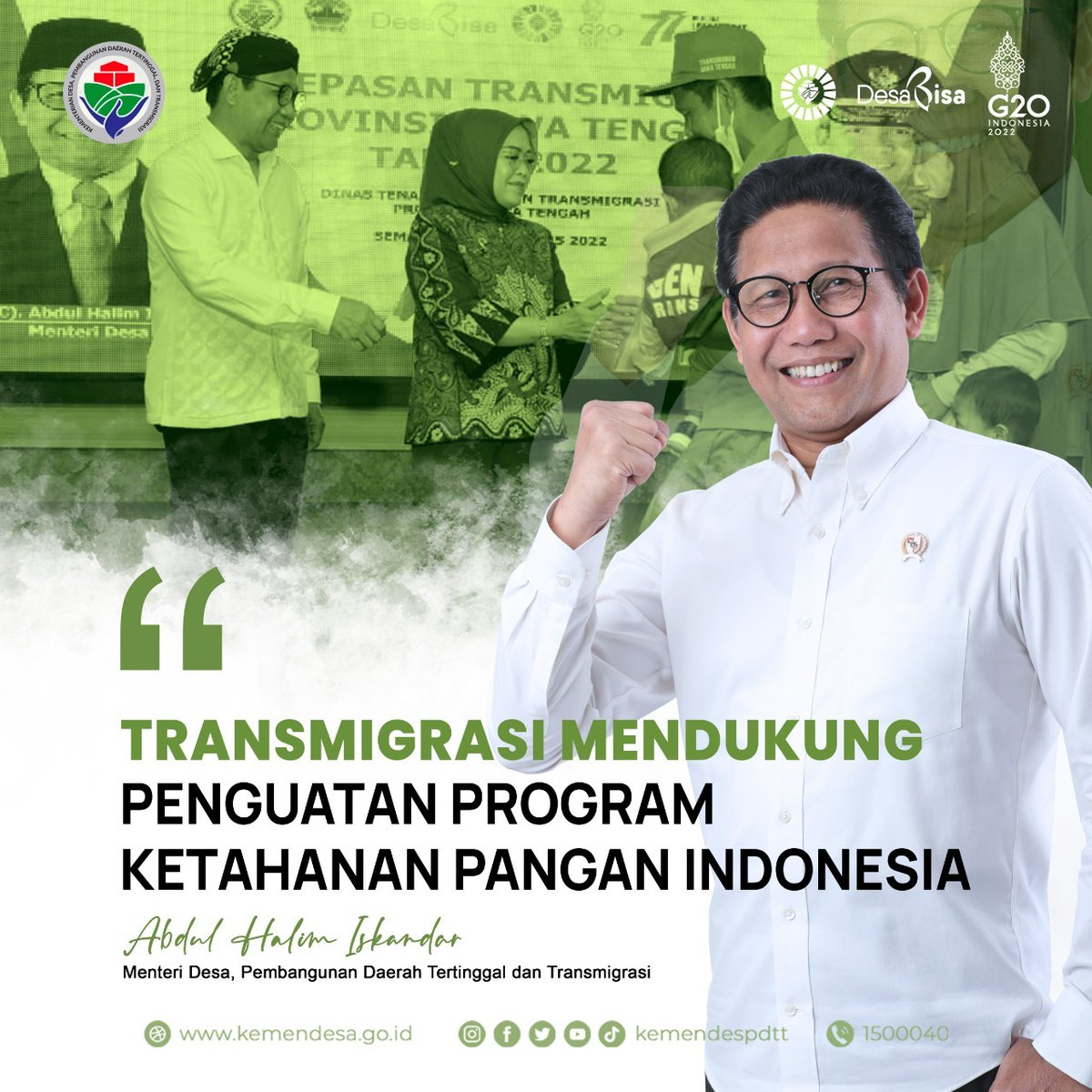 #TransmigrasiMendukungKetahananPaganIndonesia