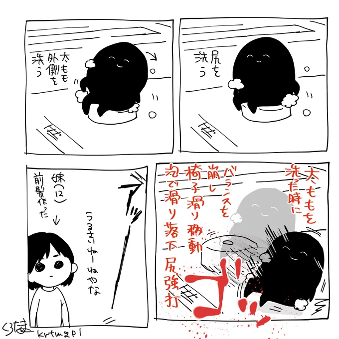 最近はしてない。再掲です。尻割れました 