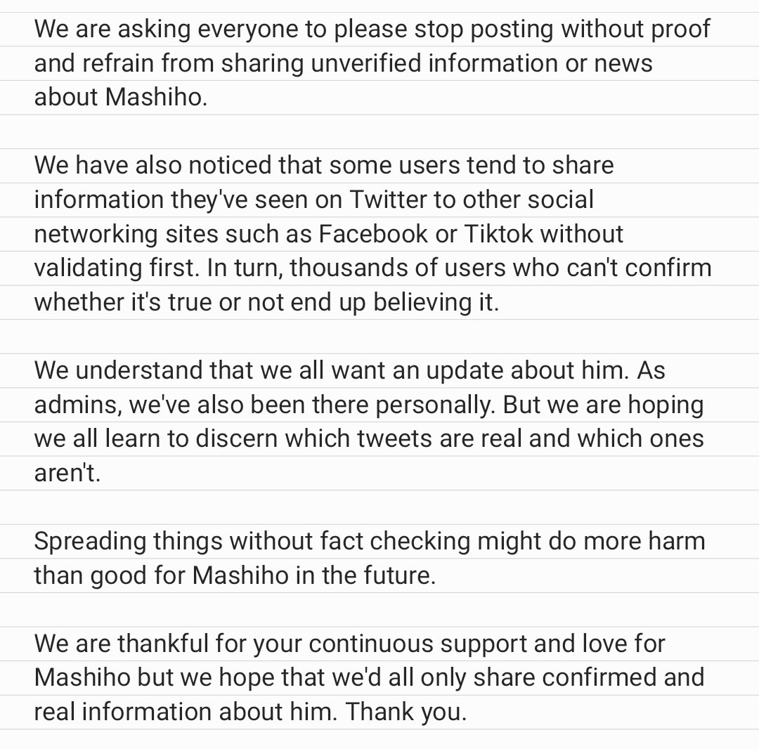 NOTICE

Help us make this space as healthy as possible for Mashiho and Mashmellows.

Thank you.