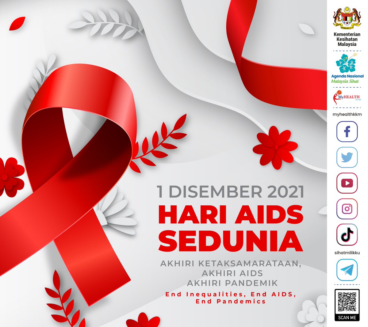 HARI AIDS SEDUNIA 
AKHIRI KETAKSAMARAN 
AKHIRI AIDS
AKHIRI PANDEMIK