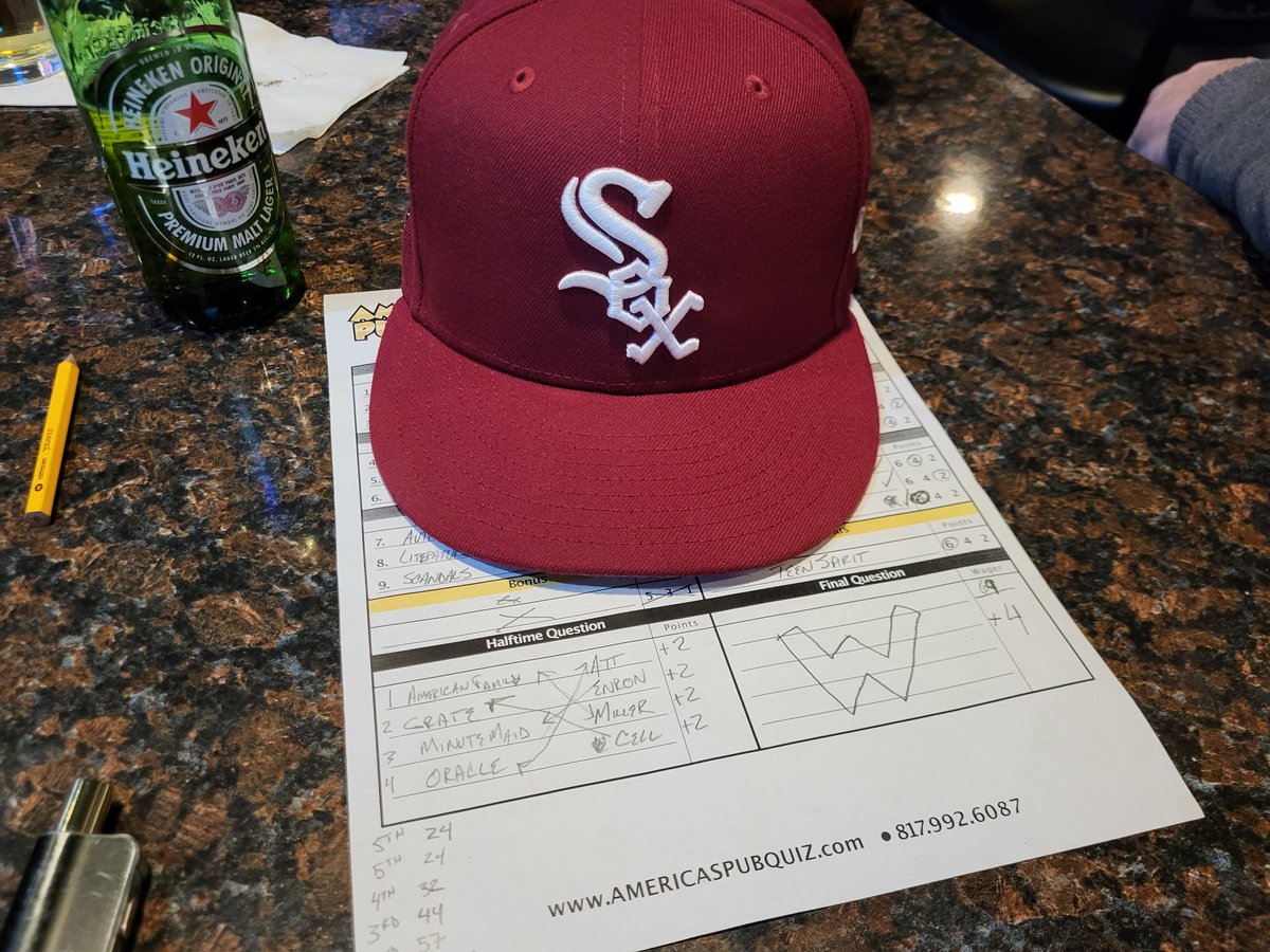 DyeMasterDiscs's tweet photo. My only other entry for @hisexcellence79 #1of1s, my cardinal 1s! Works perfect with my @theCHIVE shirt and my newest custom cardinal Sox fit. And, trivia night victory number 11 in a row!!
#PINdejos #AmericasPubQuiz https://t.co/tG0YZePLO7