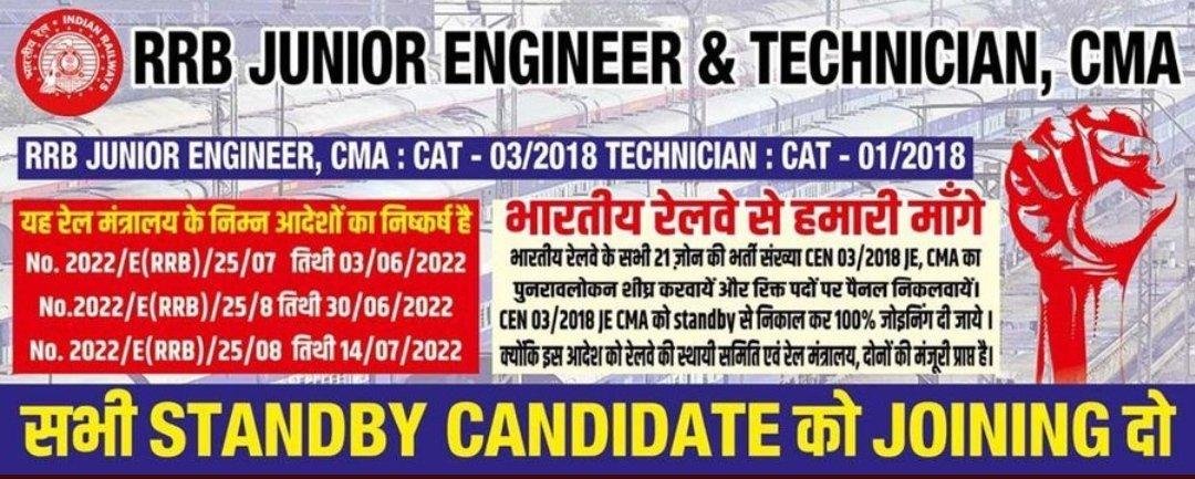 monalraj's tweet photo. #RAILWAY_CLEAR_ALL_STANDBY @AshwiniVaishnaw
we have cleared all the stages of qualification CBT-1,CBT-2,medical,DV cen03/2018,cen01/2018
But we are still waiting for clearance @PMOIndia
plz do justice with remaining standby candidates🙏
@RadhamohanBJP
@RailMinIndia
@KumariDiya https://t.co/m2FMlVaqEv