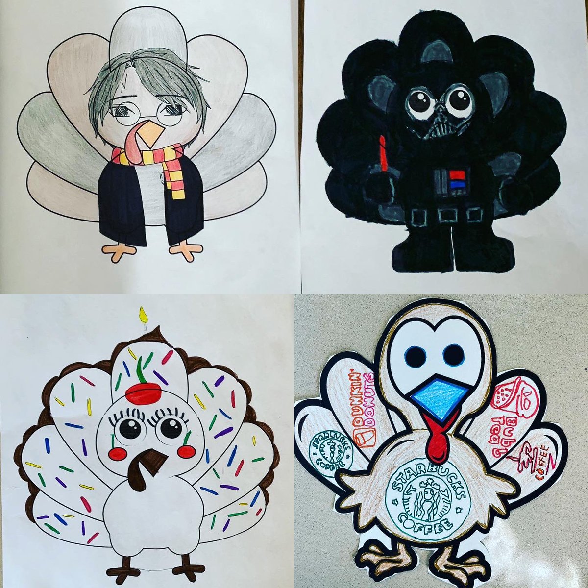 SouthHighAVID's tweet photo. Before we leave November we hs to post the amazing “Disguise a Turkey” activity our freshman were challenged with before Thanksgiving break. Pretty impressive👏🏼🦃 #ThisIsAVID #disguiseaturkey #freshmanchallenge #wpsavid https://t.co/2RSxEitrbR