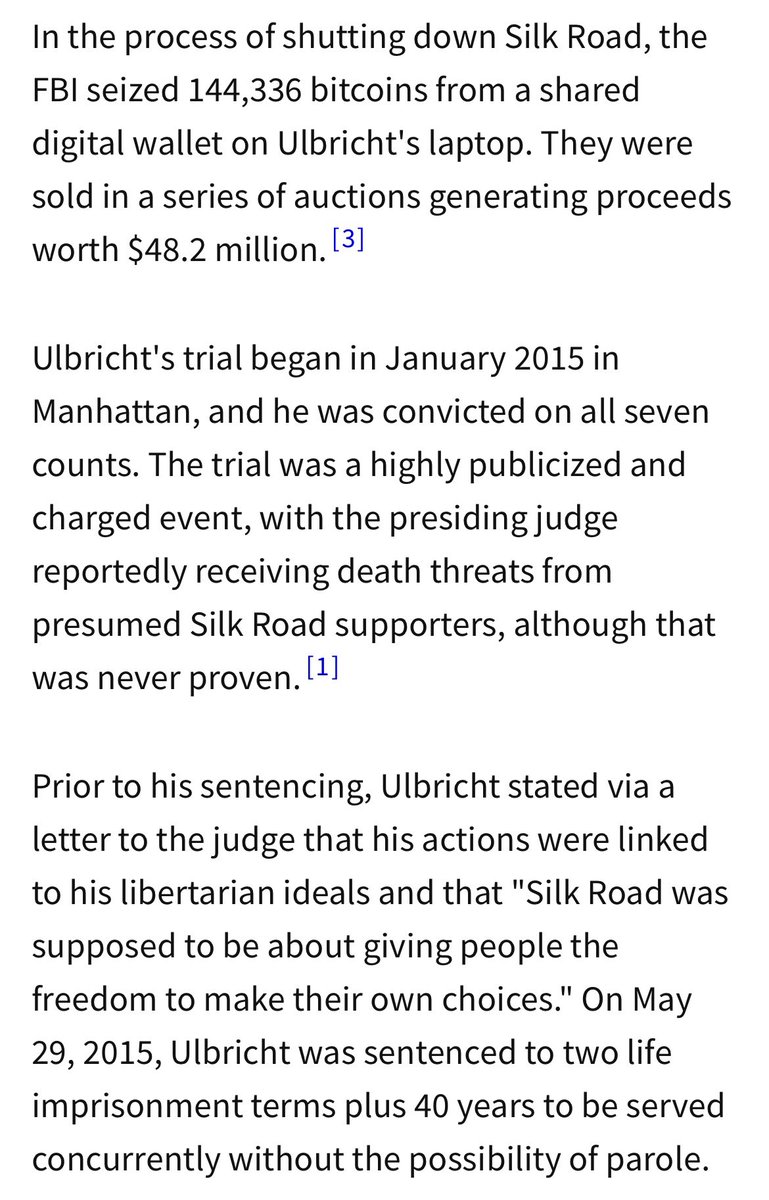 Jack_Raines's tweet photo. Ross Ulbricht was hit with 2 life sentences and the government took 200k bitcoins from him because he created a website where people bought and sold illegal goods with crypto.

SBF gets a media tour and applause for literally stealing billions of dollars.

Make it make sense. https://t.co/YcCWGj347n