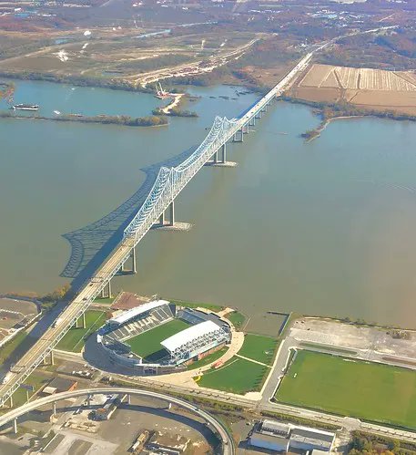 MikeMacPhotos's tweet photo. Philadelphia Union home Talen Energy Stadium and Commodore Barry Bridge. https://t.co/Qw5IyWqZpE https://t.co/C8qqL6LzwJ