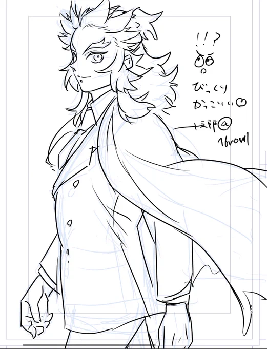 時間ないんで10分で描いた落書きですいませんwwwめっちゃかっこいい✨✨惚れ直しちゃいました 