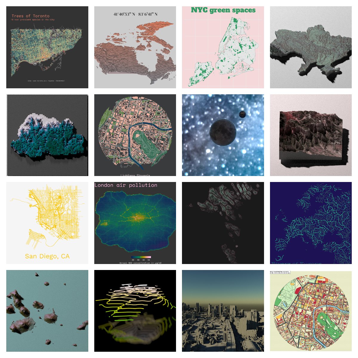 IvaBrunec's tweet photo. We did it! Day 30 of #30DayMapChallenge. My remix entry along with all others can be found in this little post: https://t.co/Da9Ke6Irxz
I learned a ton this year, was inspired, &amp; truly enjoyed seeing everyone's maps! https://t.co/gU3lnqGKc0