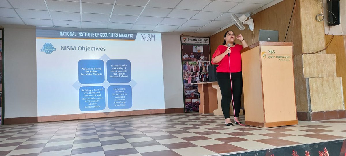 NISM_Official's tweet photo. An Interactive session was conducted for the students of 'Synetic College Ludhiana' on 'Careers in Securities Markets' by Ms. Shubhangi Chaturvedi, Sr. Assistant Manager, National Institute of Securities Markets (NISM)

#nism #securitiesmarket #capitalmarkets #studentinteractions https://t.co/aHqaZKJ7qt