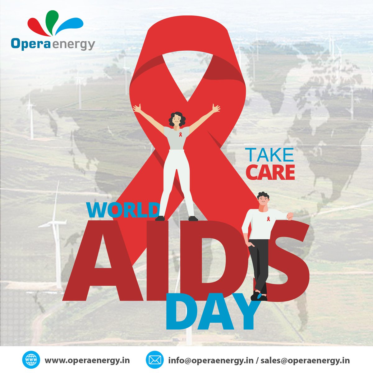 EnergyOpera's tweet photo. Let us join our hands to fight against this disease which is threatening many lives.

 On the occasion of World AIDS Day, the entire team of Opera Energy wish to remind everyone that we can put an end to HIV by creating awareness about this disease.

#renewableenergy #solarenergy https://t.co/GkfzNTdw1E