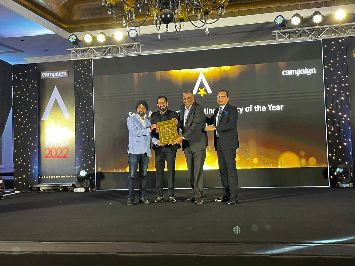 It's Raining Gold at Campaign Asia Marketing Awards!! We just bagged the prestigious South Asia Event Marketing Agency of the Year Award 🔥 Kudos to the entire team for their hard work 💪 and dedication 👏. A huge shout out to our clients for their 💯 trust in us. @tobaccowala