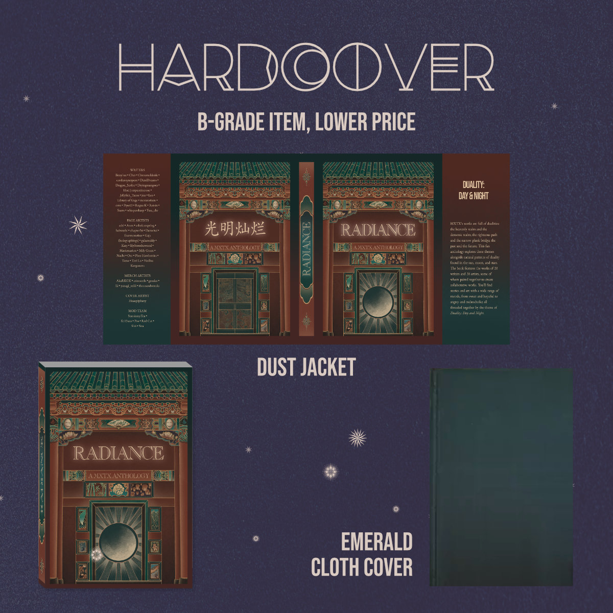 All previously bought leftovers have been shipped! We're re-opening the store very briefly to sell about 5 more orders: options for B-grade hardcover books, A-grade charms and prints. Please check them out if you're interested! 

radianceanthology.bigcartel.com