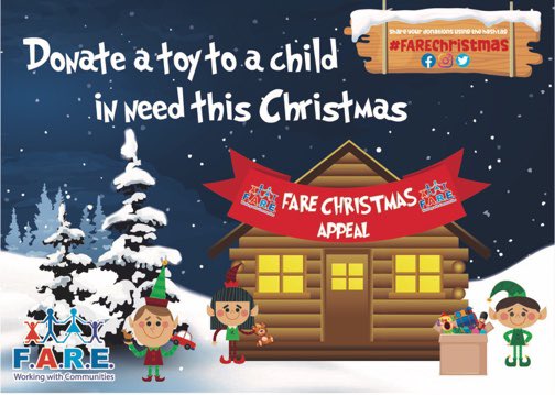 Christmas is around the corner and many children living in our communities will not receive a gift from Santa. FARE provide a service that ensures no child goes without. PLEASE DONATE fare-scotland.org/christmas/ #FARECHRISTMAS @FARE_Scotland @KingsParkSec @Jimmy_FARE @paul_fare