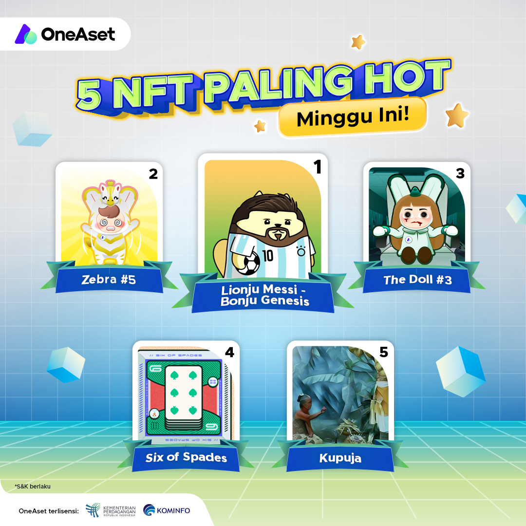 KomunitasCyra's tweet photo. Ini dia deretan NFT paling cetar minggu ini! 🔥

Ada NFT milikmu nggak di sini? Kalau belum ada, yuk download dan daftar aplikasi OneAset sekarang! Untuk mulai perjalanan cuan NFT kamu bersama Ruci! 🚀

#NFT #NFToftheWeek #NFTCreator #OneAset https://t.co/iD6xKdhQtf