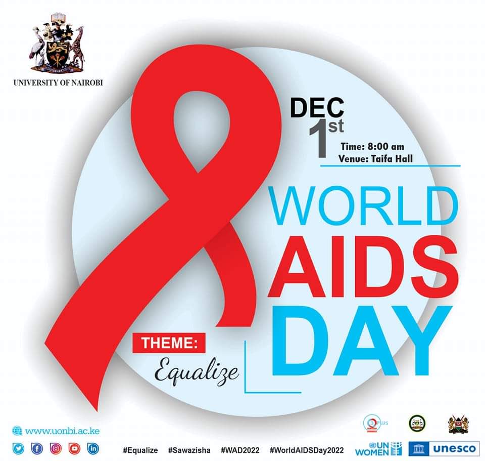 The venue is already set! Tupatane hapo University Health Services for the procession to Taifa Hall. #WAD2022 #Sawazisha #Equalize #WeAreUoN #WorldAIDSDay
#WorldAIDSDay2022.@vcuonbi 
.@uonbi .@debienikol .@onunga254 .@mutugi_francis1 .@TechMadi .@vgade_ .@Am_morwani