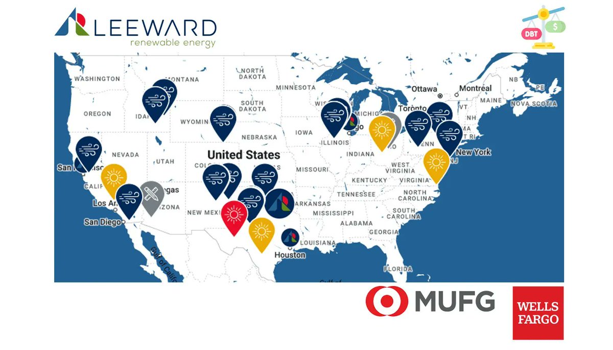 Leeward Renewable closes its largest project financing to date - $615mn debt + tax equity package in the US 

buff.ly/3Ukk4fO 

#energy #alternativeenergy #renewableenergy #energytransition #enerdatics #wind #solar #windonshore #solarpower