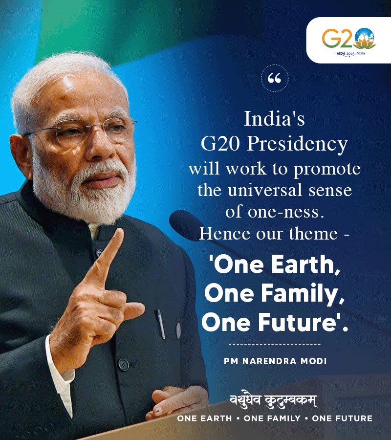 One Earth,
One Family,
One Future. 
#G20India