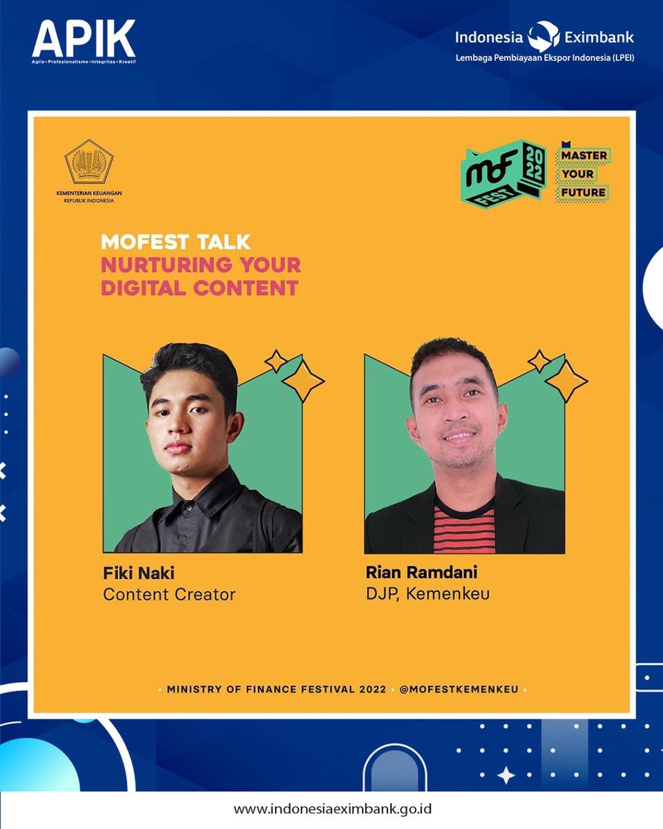 Eximbank_ID's tweet photo. LIVE STREAMING
https://t.co/9wPbIekxIX
#Mofest2022
#UangKita
#MasterYourFuture
#LPEI
#IndonesiaEximbank https://t.co/TelXnxAnSm