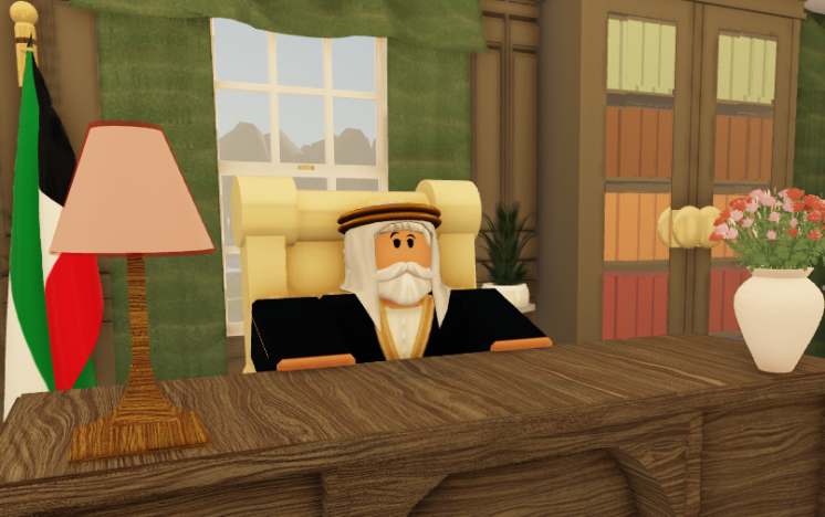 KuwaitiRH's tweet photo. The Royal Court has released a photo of His Highness in his office in Fort Akram, His age continues to show, with his beard now a snowy white colour. https://t.co/i5sFeSNIK0