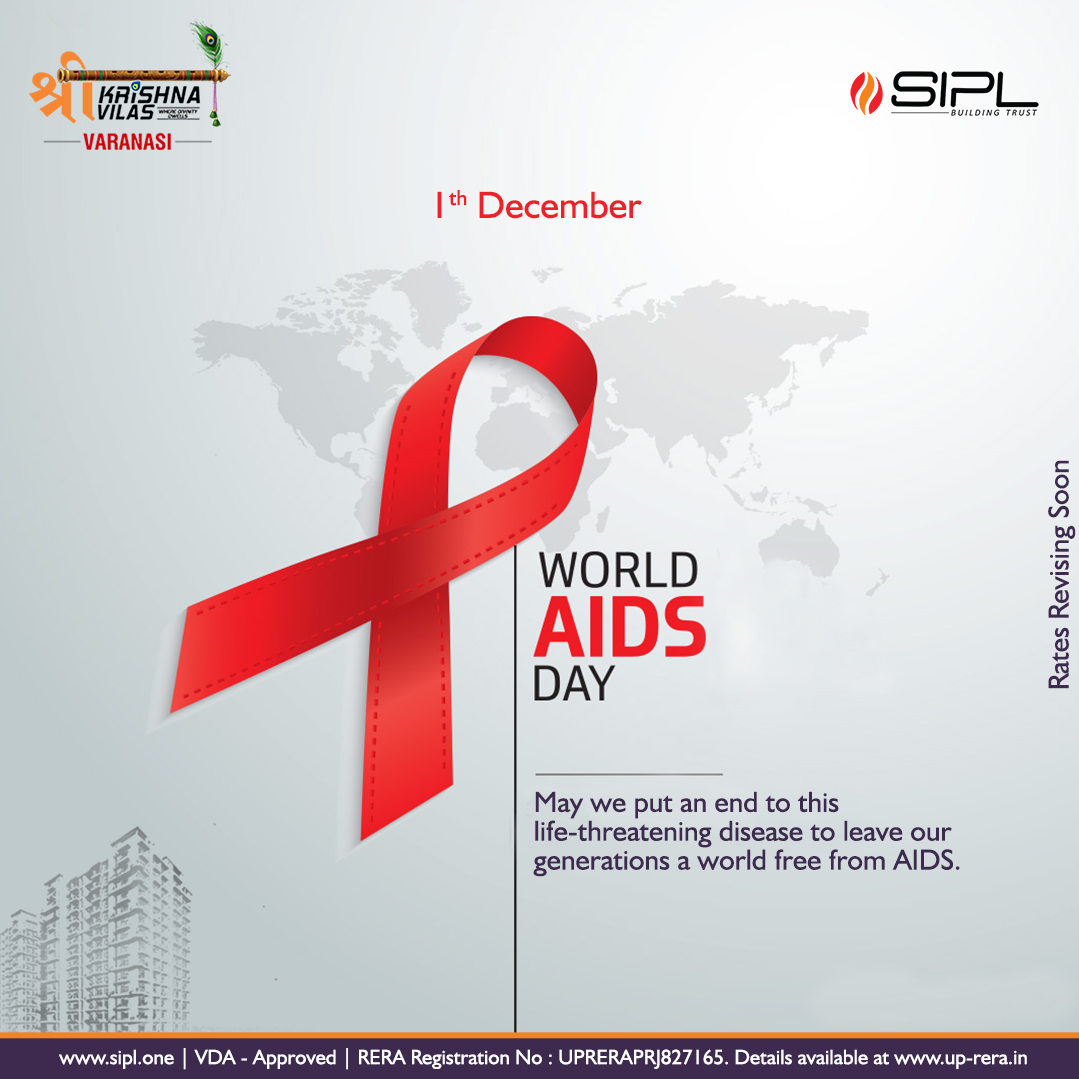 ShreemaaInfra's tweet photo. May we put an end to this life-threatening disease to leave our generations a world free from AIDS.
WORLD AIDS DAY
#WorldAIDSDay #RatesRevisingSoon #homebuying #srikrishnavilas #premiumflats #varanasi #homebuyer #kashi #sipl https://t.co/h2FaDh3yNk