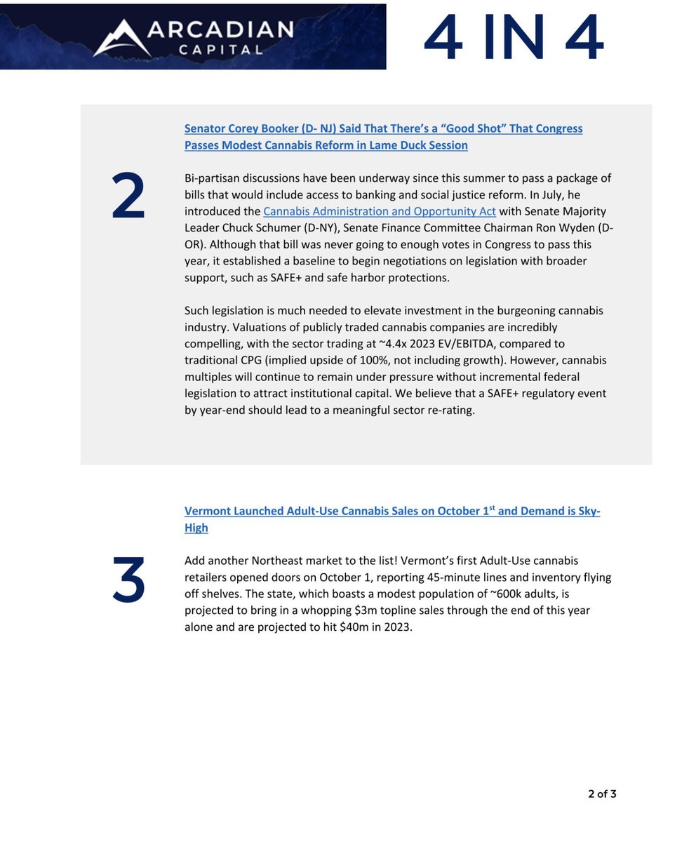 arcadiancap's tweet photo. Check out the below to see what we called out as important happenings in the month of October in the cannabis industry.

Share thoughts or what you would have included below in the comments.
#cannabis #share #arcadiancapital https://t.co/9Vi8oj7rCx