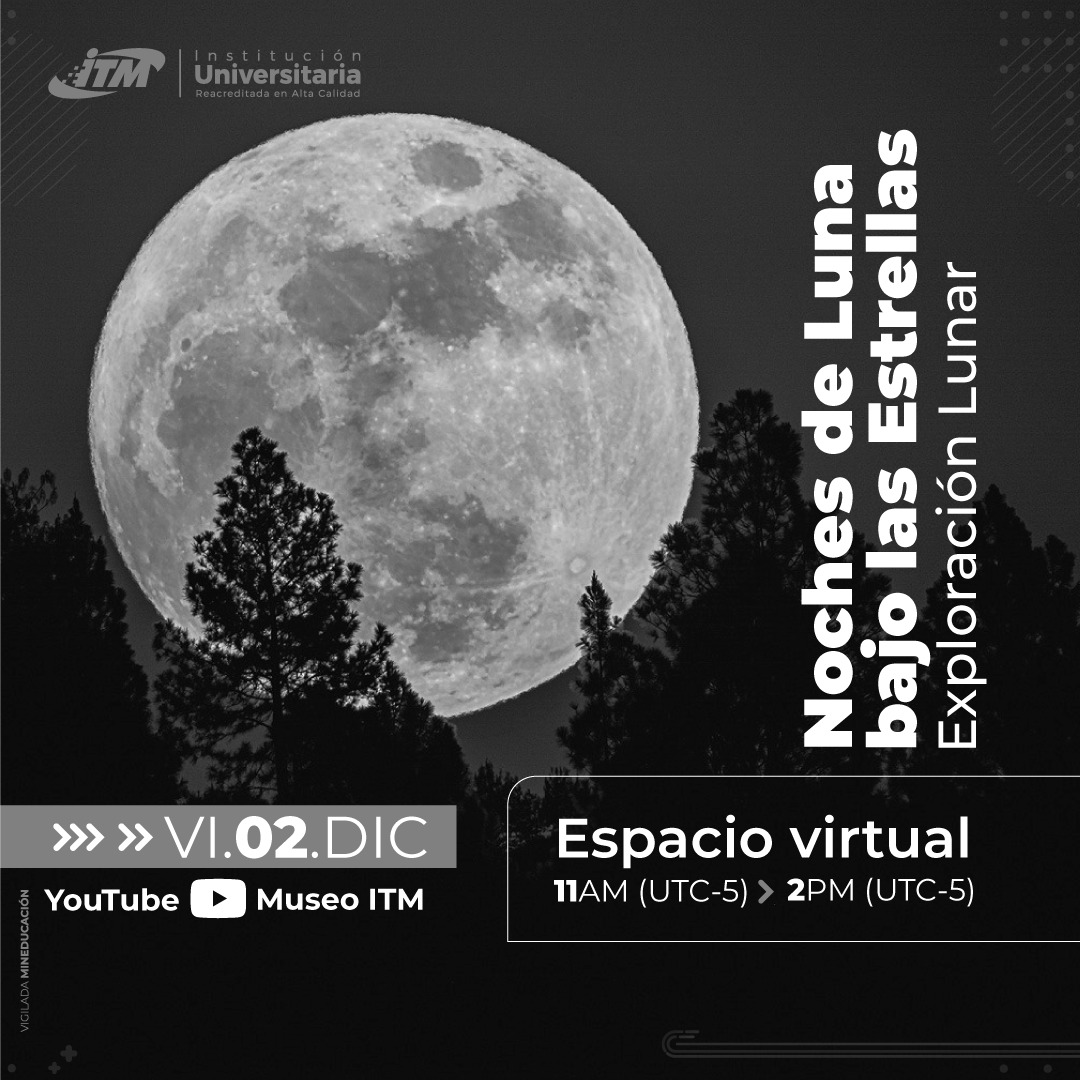 zusieil's tweet photo. Están super invitados este 2 de diciembre al evento de "Noches de Luna bajo las Estrellas" del Observatorio Astronómico ITM  @MuseoITM https://t.co/vb8onHaDyl