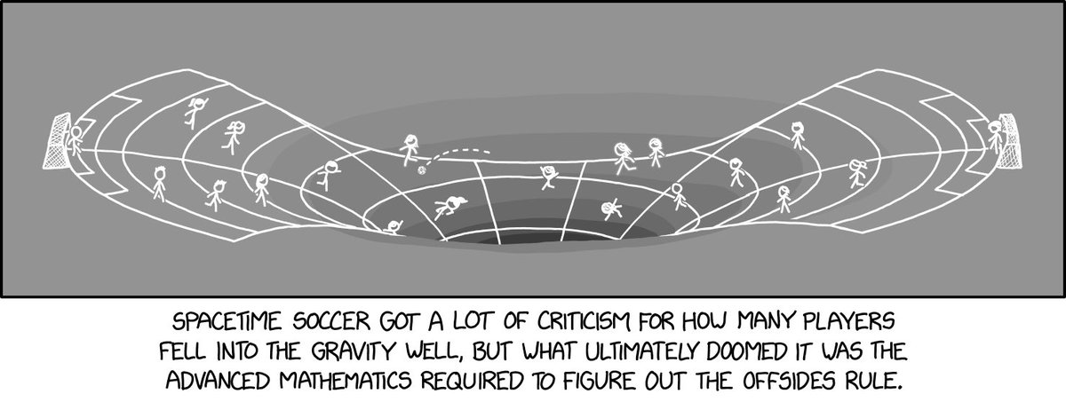 Spacetime Soccer xkcd.com/2705