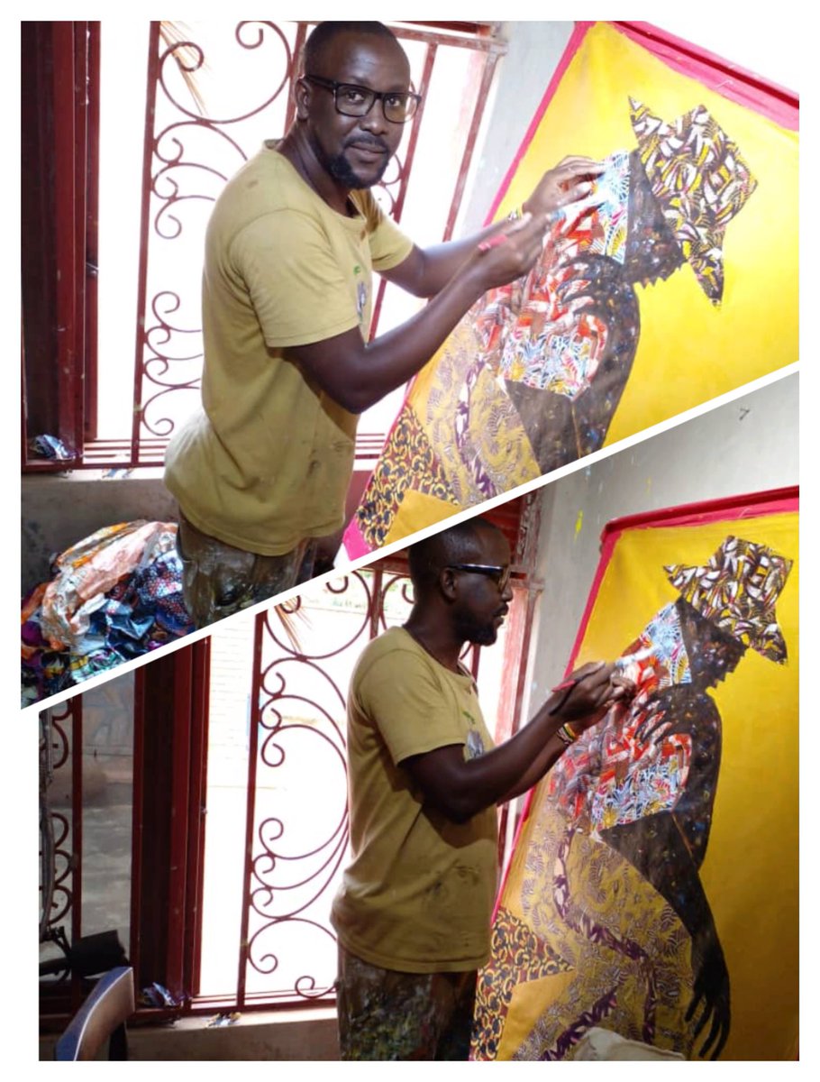 AffordableArtKE's tweet photo. Here's @Tindicolours in action, creating another great piece. 🇺🇬 https://t.co/Y598E6YcLT