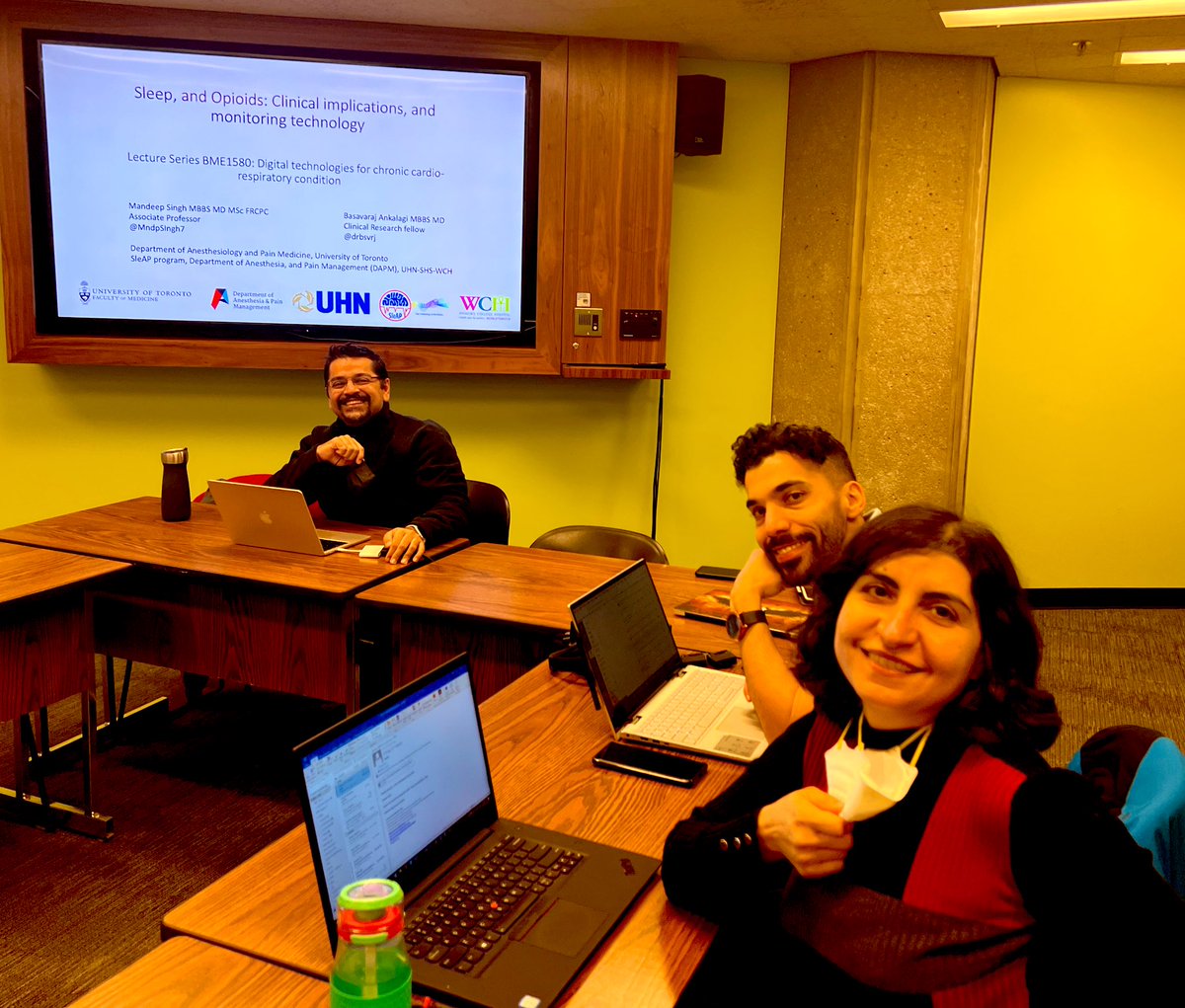 MndpSingh7's tweet photo. Opioids and Sleep | graduate teaching in-person | thanks for the invite: @SleepdB_Lab Ahmed Elwali 🙏🏽
A privilege and honor to present to @bme_uoft @UofT students. Interesting discussions: #sleep monitoring technology
@UofTanesthesia #DAPM @SASM_HQ #sleeppeeps #sleeptwitter https://t.co/whTv4gLUXI