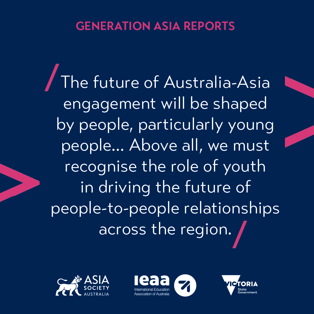 AsiaSocietyAus's tweet photo. OUT NOW: #GenerationAsia Report #3 'Championing our Talent' in partnership with @IEAAustralia. Presenting 10 data-informed recommendations to empower Asia-engaged young people and to grow Asia-interest into 2023 and beyond. 
Read it here: https://t.co/jYTJVZGooy https://t.co/dd675ZaKav