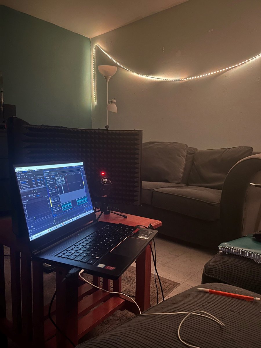 My late-night setup recording dialogue for The Perished! 

What does your indie game work-station look like?

#Indie #IndieGame #GameDev #IndieGameDev