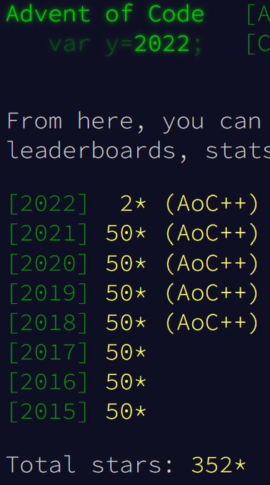 It has begun.  I won't be able to go for the leaderboard every night, but I still plan on finishing this<a href="/tag/adventofcode"class="tags"><span>#adventofcode</span></a>