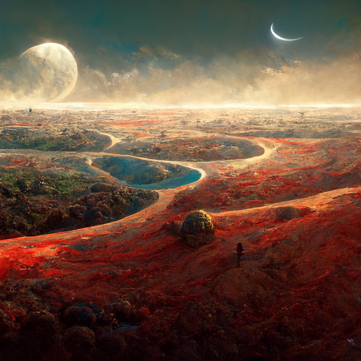 SarahJanisseB's tweet photo. Mars Colony Art Gallery- images 32-35
Years: 2068 - 2097 Artwork from the future depicting the settlements, survival, lifestyle and technology of the Mars Colonies. #Mars #lifeonmars #spacetravel #marscolony #SpaceX #marsart https://t.co/vnjMWGStpr