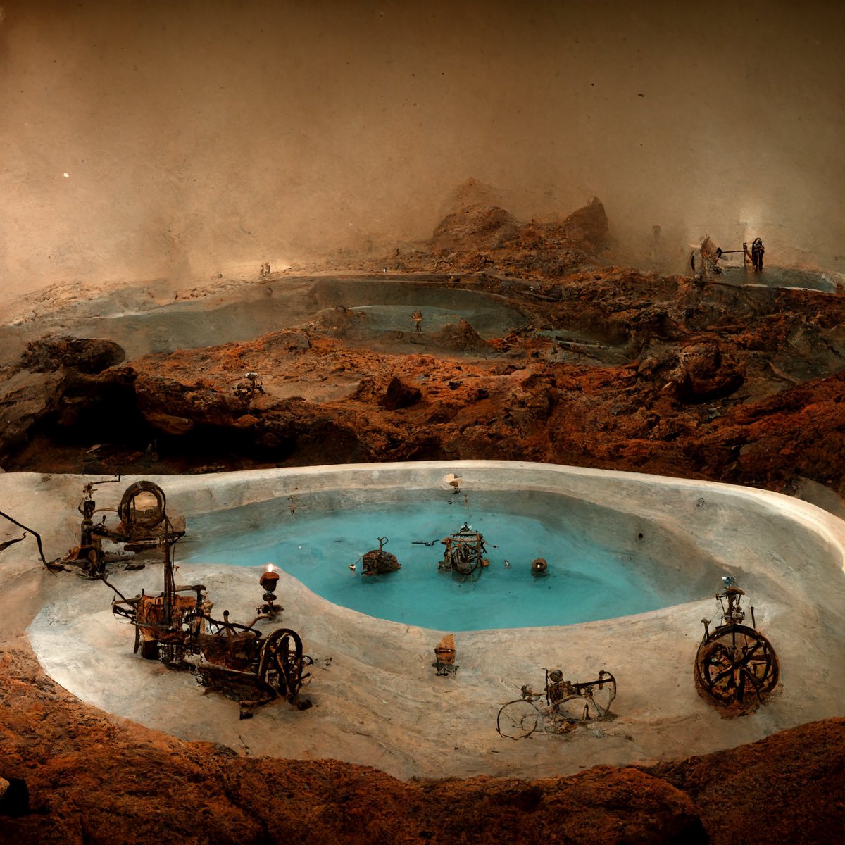 SarahJanisseB's tweet photo. Mars Colony Art Gallery- images 49-53
Years: 2068 - 2097 Artwork from the future depicting the settlements, survival, lifestyle and technology of the Mars Colonies. #Mars #lifeonmars #spacetravel #marscolony #SpaceX #marsart https://t.co/sVW5JK2ZL6